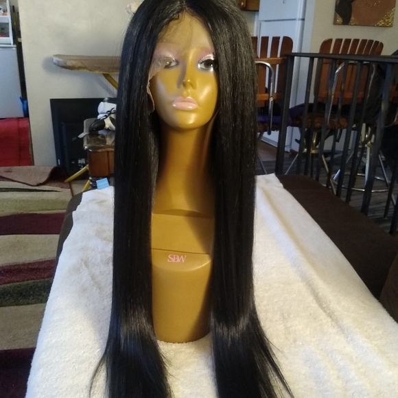 Human hair blend lace front wig - Picture 8 of 11
